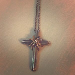 Tiffany and Co. Sterling silver cross necklace